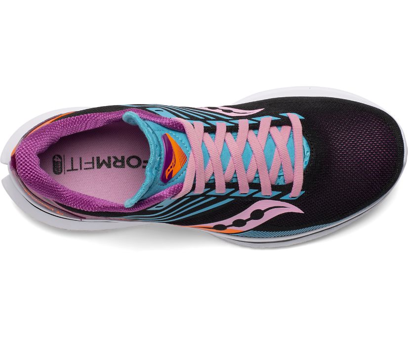 Saucony Kinvara 12 Women's Running Shoes Black / Purple / Orange | Canada 170FDNM